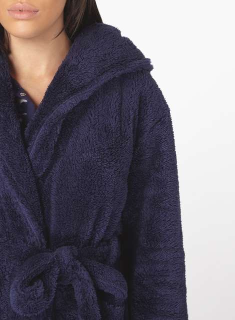 Petite Navy Dressing Gown